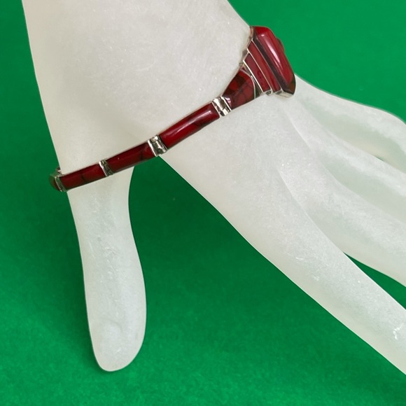 Beautiful Red Coral Bracelet Made in Mexico